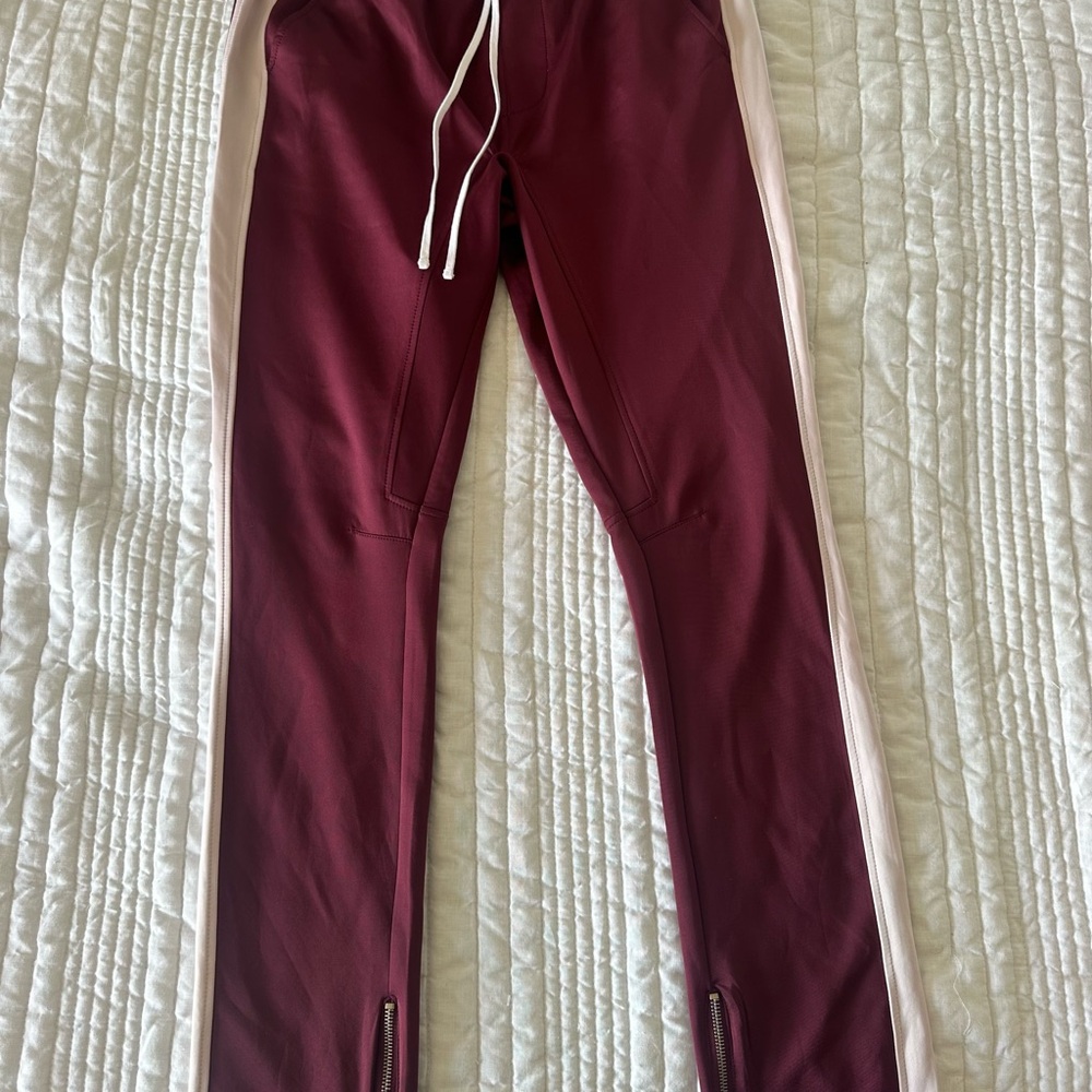 Elwood women Track Pants jogger maroon burgundy size small new without tags